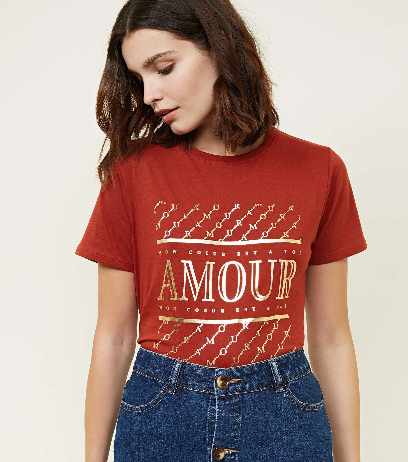 Rust Amour Slogan T-Shirt Image 5