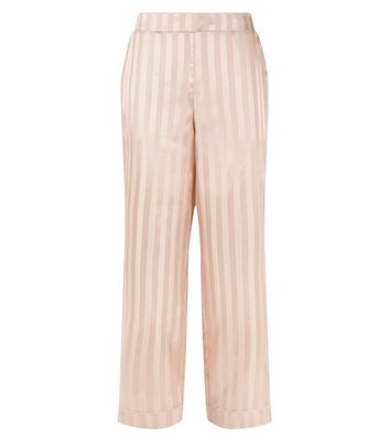 Pink Stripe Satin Pyjama Shorts | New Look