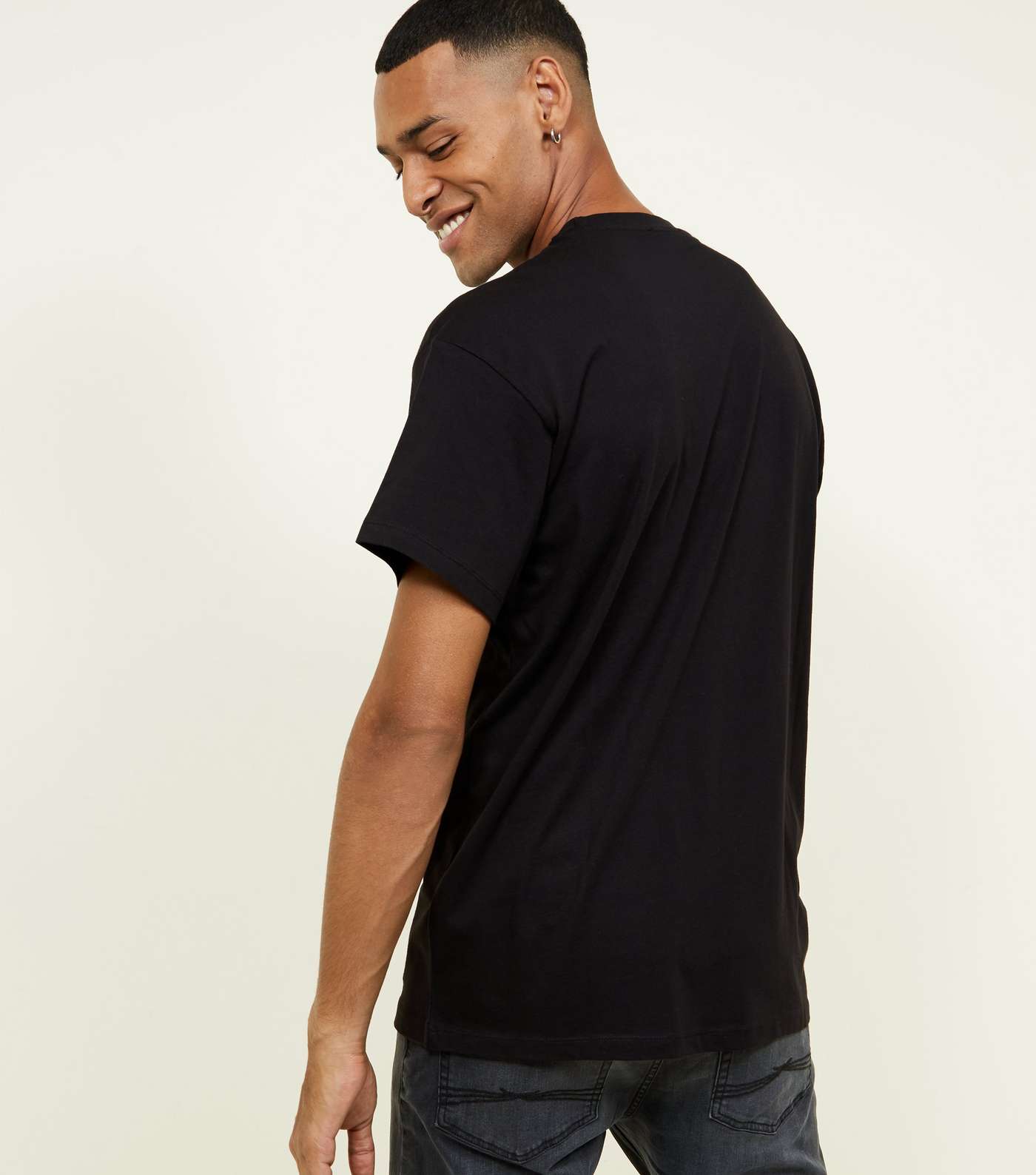 Black Silver Bay Embroidered T-Shirt Image 3