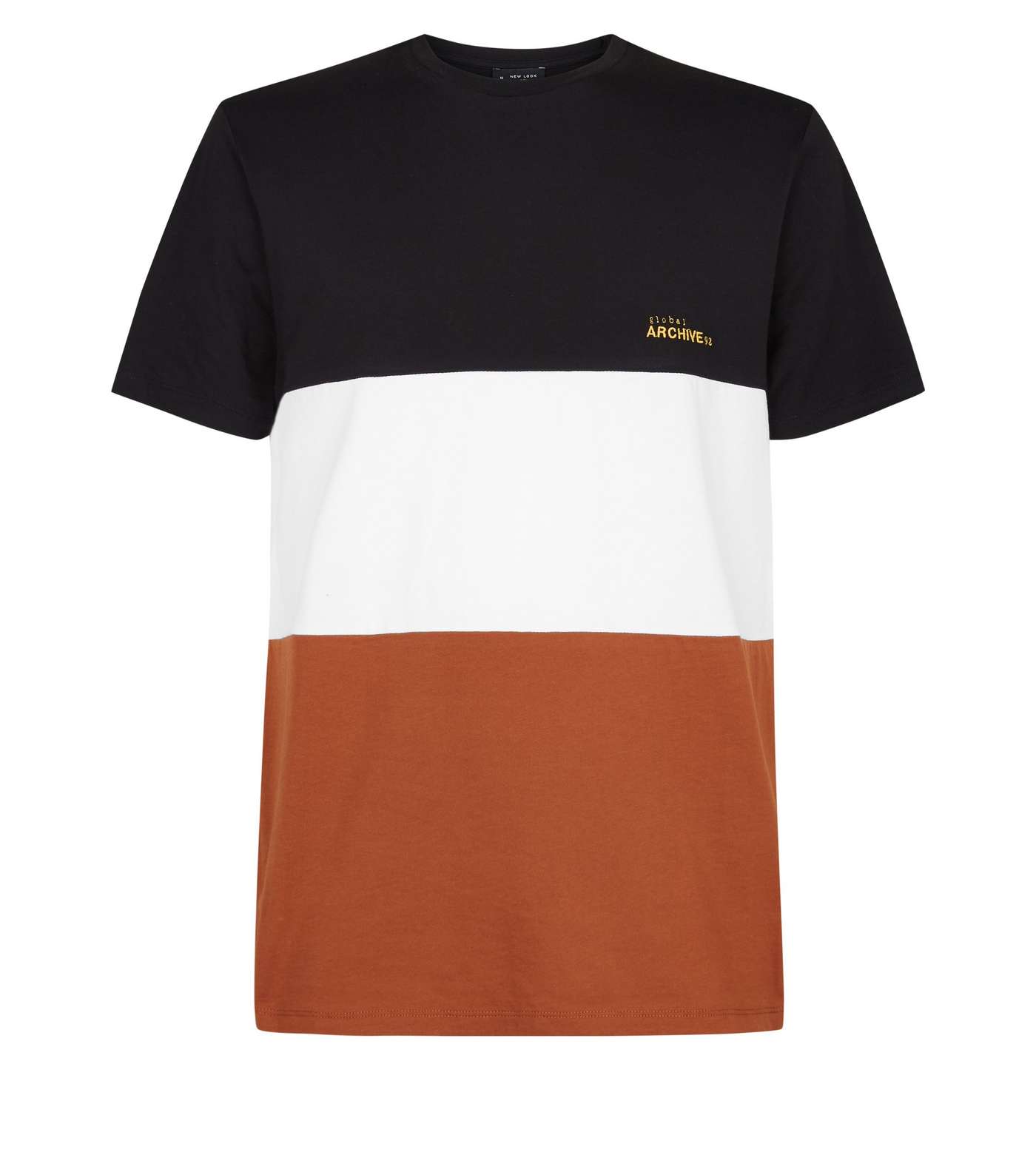 Brown Archive Embroidered Colour Block T-Shirt Image 4