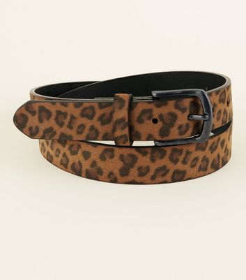 leopard print belt new look