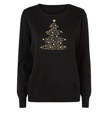 Wallis black christmas sales tree jumper