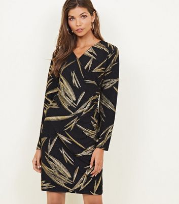 new look leaf print dress