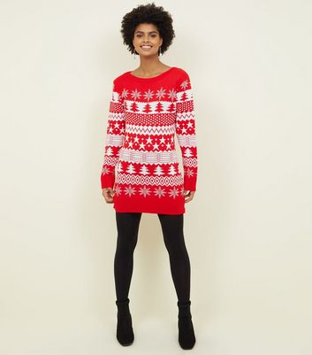 Red hot sale longline jumper