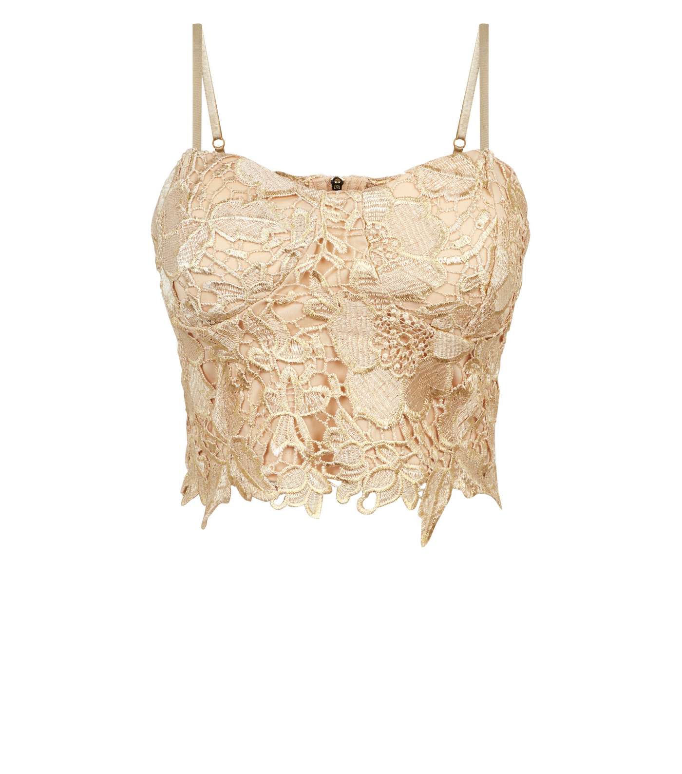 Pink Vanilla Stone Lace Cupped Bralette  Image 4