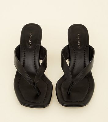 new look black flip flops