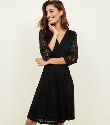 mela black lace dress