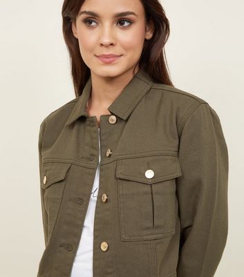 khaki denim shirt