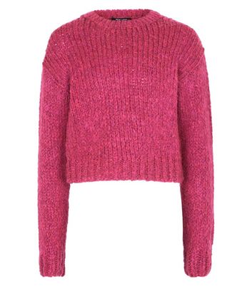 New look pink fluffy jumper best sale