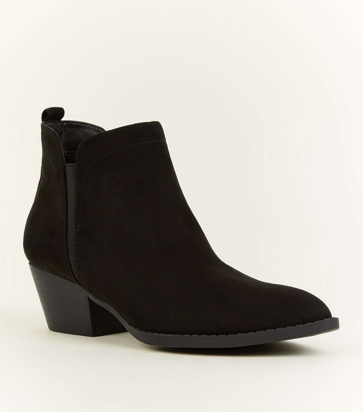 Black Pointed Western Chelsea Boots