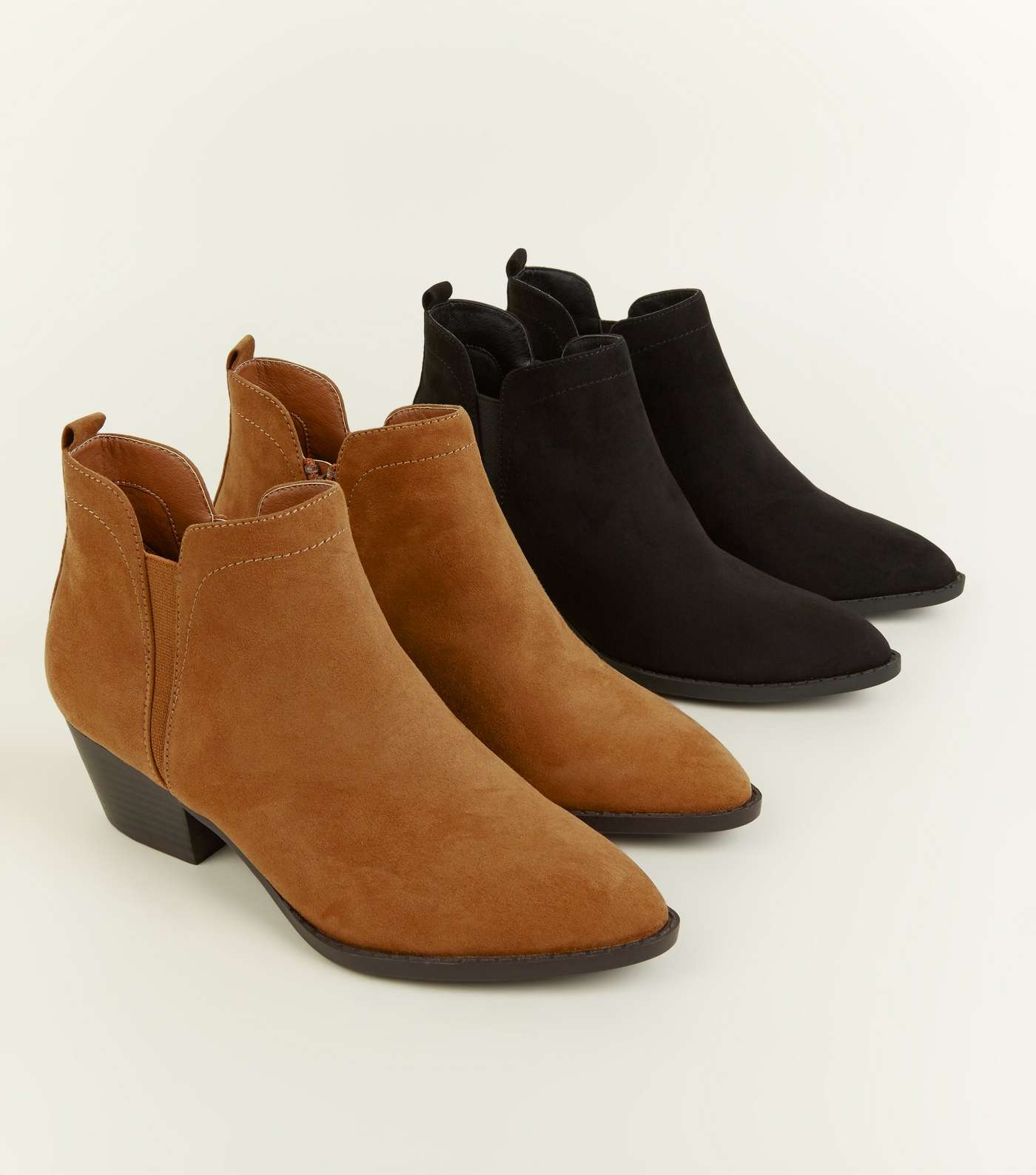 Tan Pointed Western Chelsea Boots Image 4