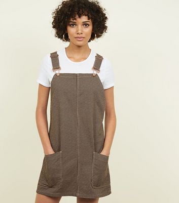 houndstooth pinafore dress