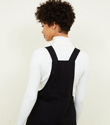 Black zip up pinafore hot sale dress