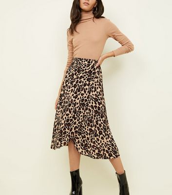 newlook animal print skirt