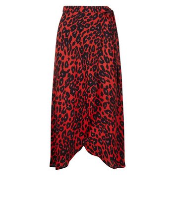 New look red leopard print skirt best sale