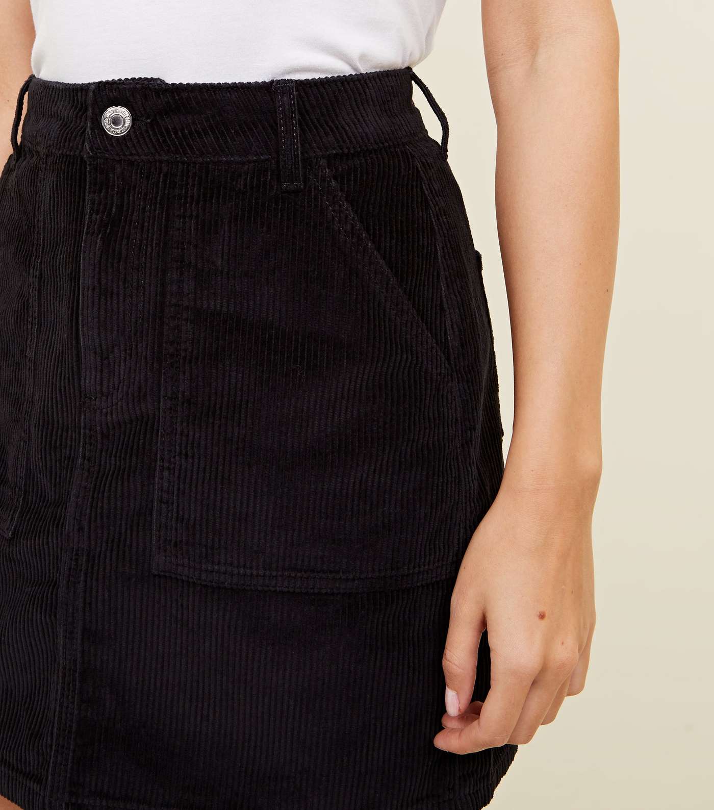 Black Corduroy Utility Pocket Skirt Image 5