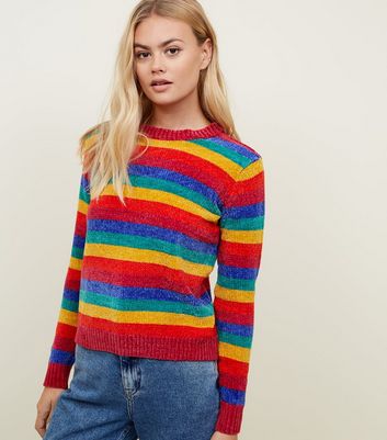 pull arc en ciel femme