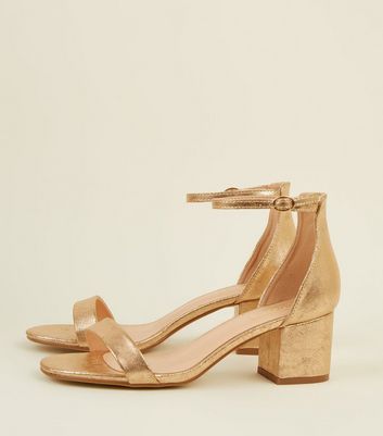 rose gold low block heels