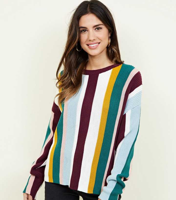Multicoloured Vertical Stripe Jumper