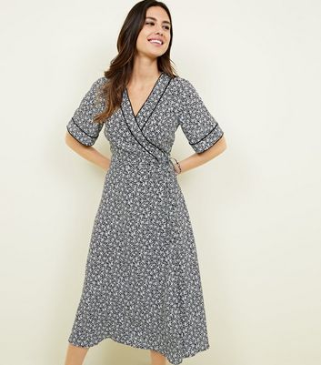 new look floral wrap dress