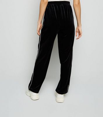 wide leg velour joggers