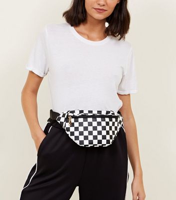 checkerboard bum bag