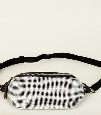 black diamante bum bag