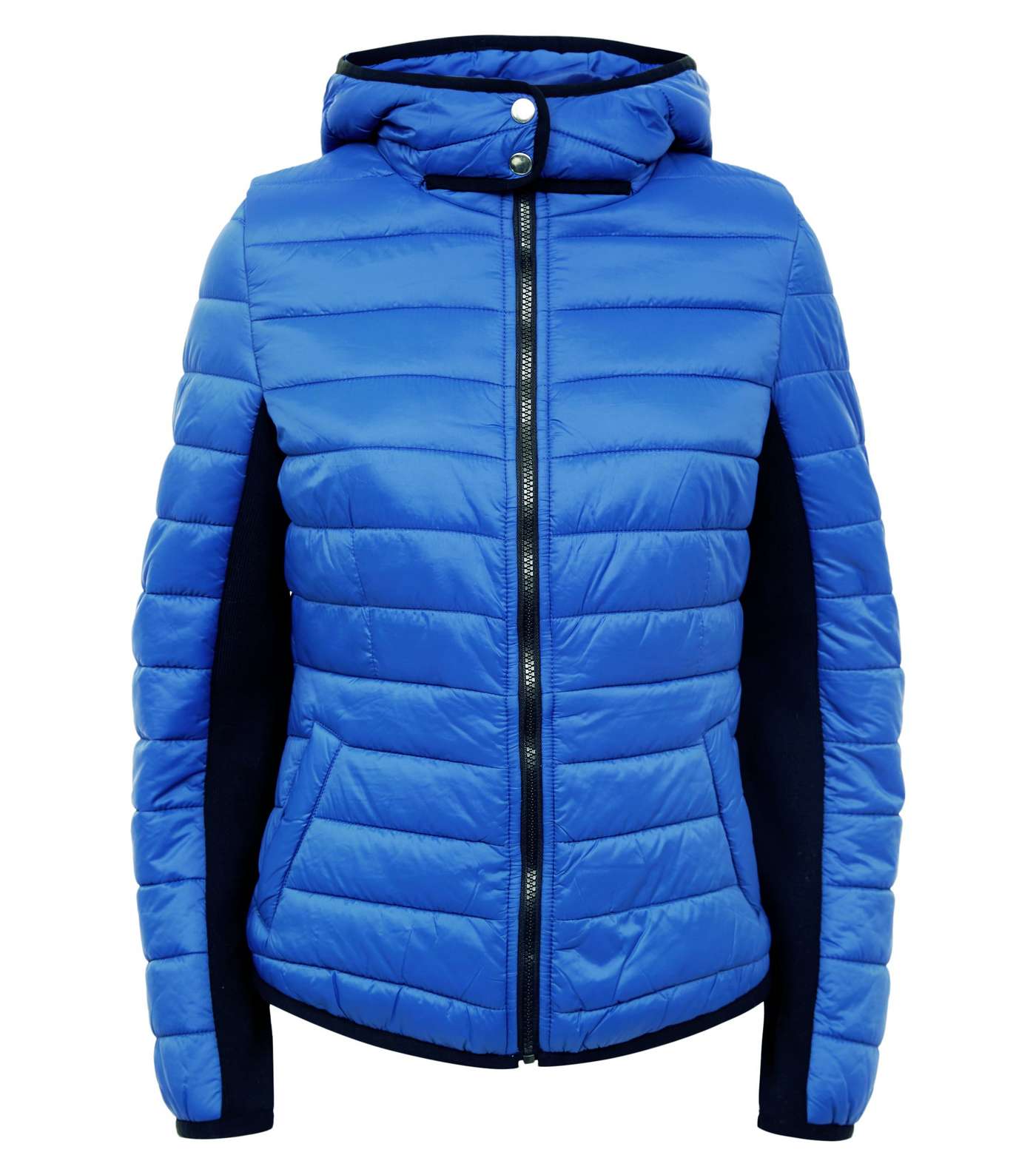 Blue Hooded Lightweight Puffer Jacket  Image 4