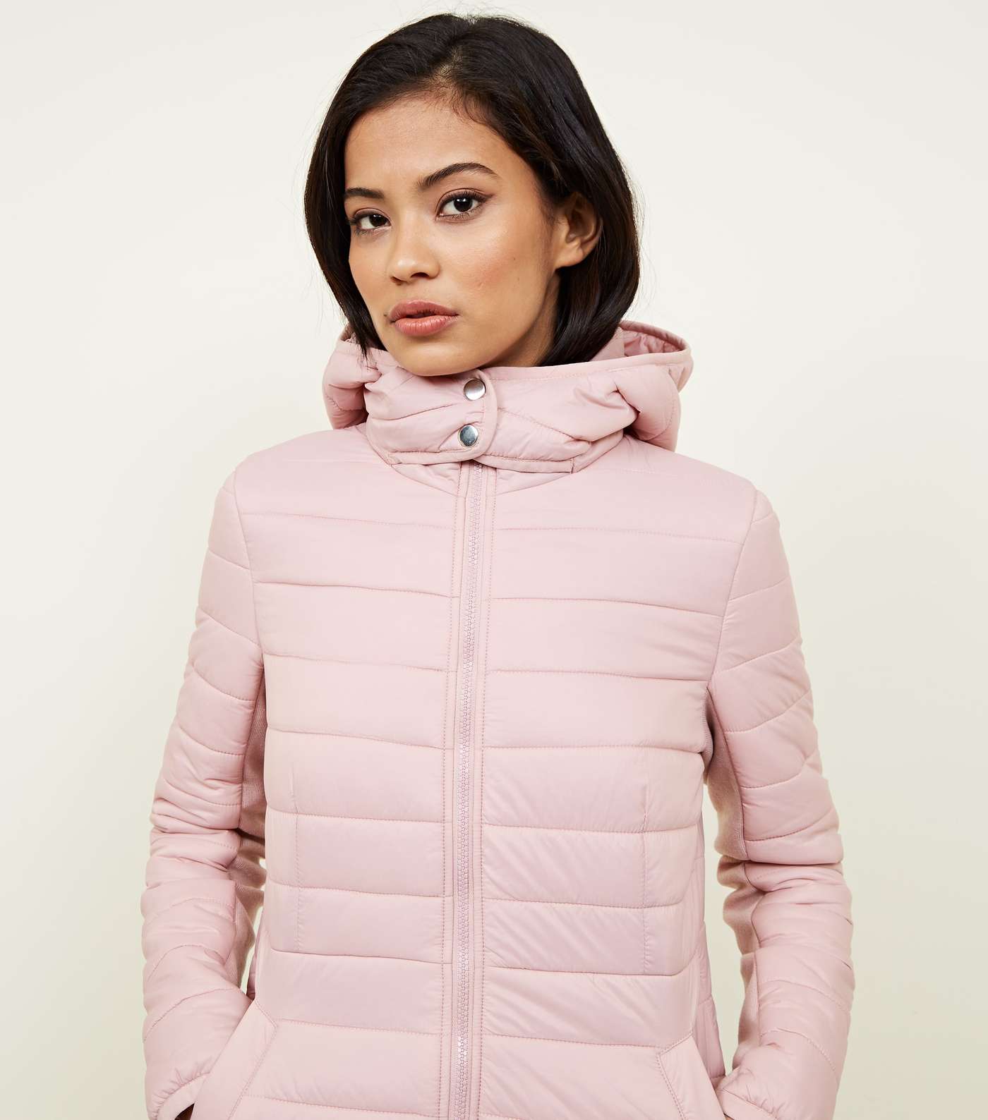 Pink Hooded Lightweight Puffer Jacket Image 3