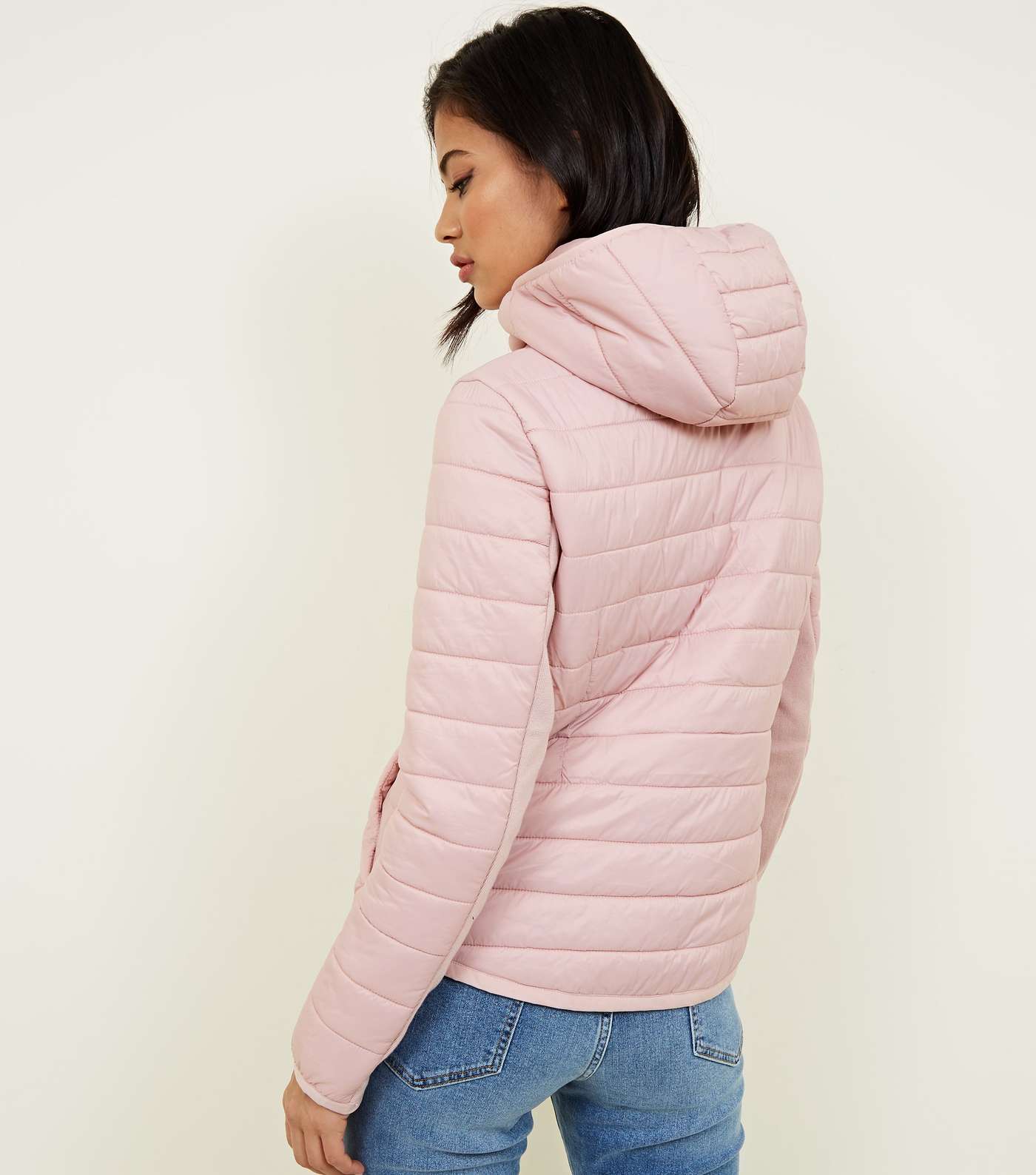 Pink Hooded Lightweight Puffer Jacket Image 5