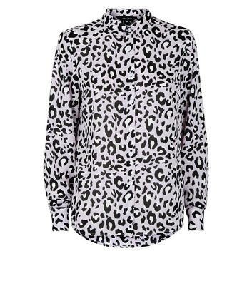 Purple Leopard Print Long Sleeve Shirt 