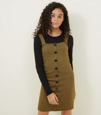 new look yellow pinafore