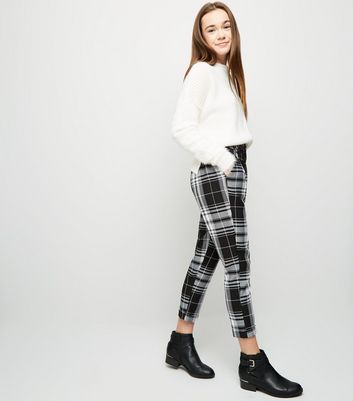 new look girls black trousers