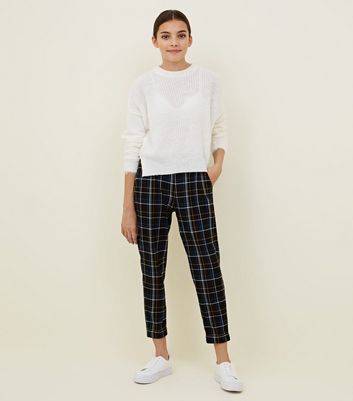 new look girls black trousers