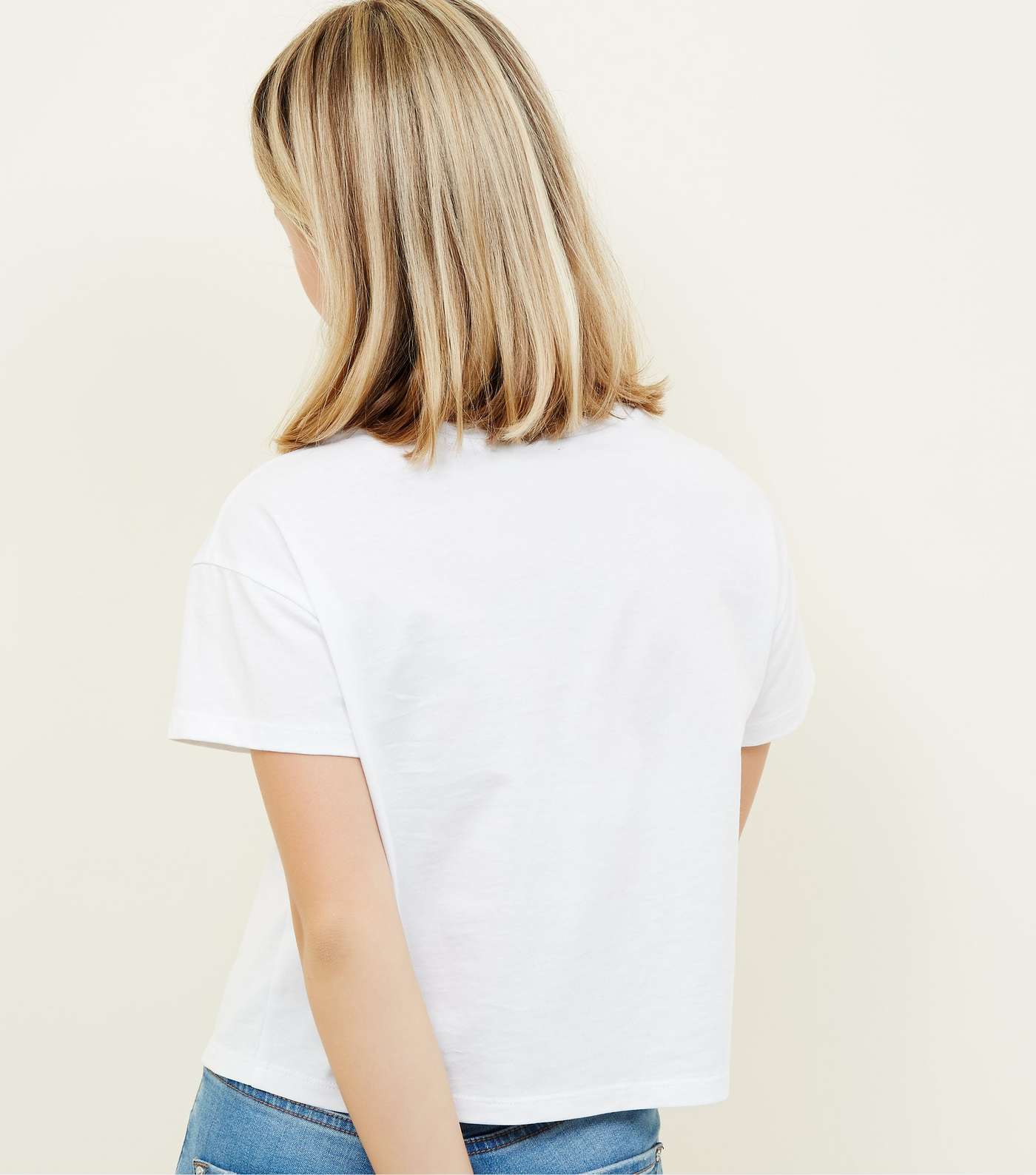 White LA California Colour Block T-Shirt Image 3