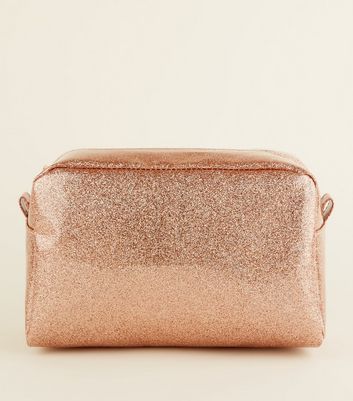 rose gold sparkle bag