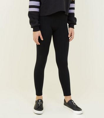 black fleece lined leggings