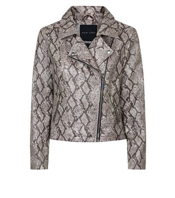 snakeskin biker jacket
