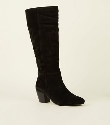 new look suede knee high boots
