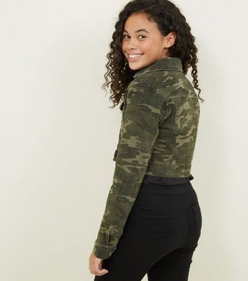 New look camo sales denim jacket