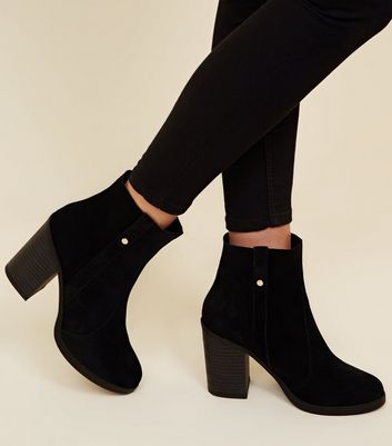 suede block heel boots