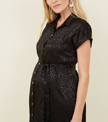 new look maternity leopard print dress
