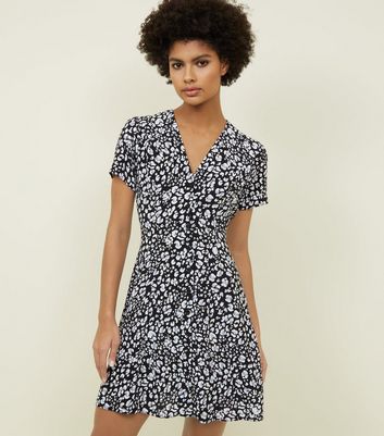 new look leopard print tea dress