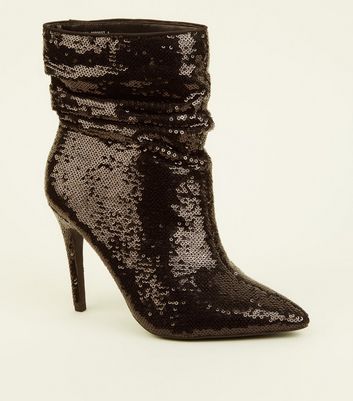 slouch sequin boots