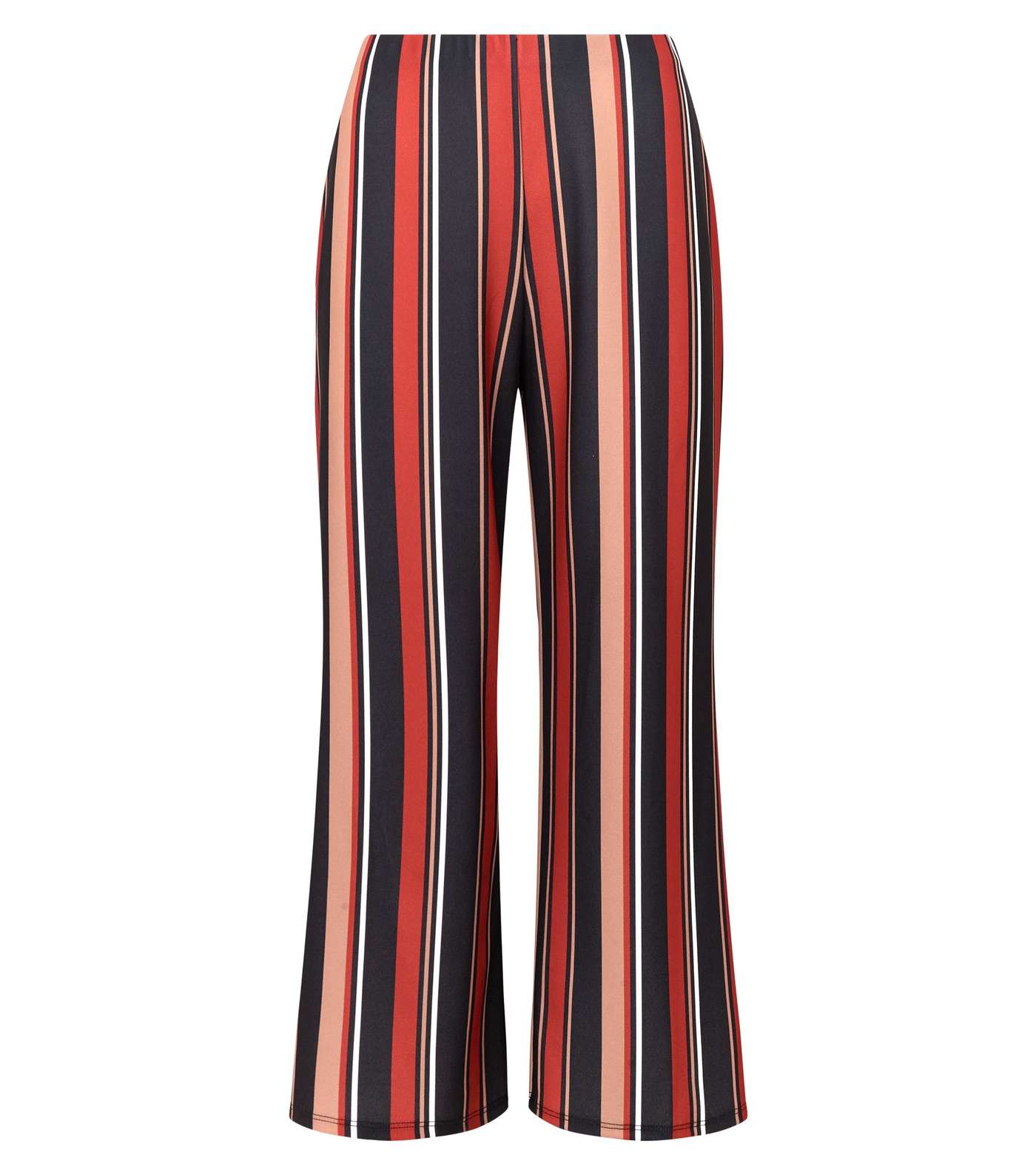 Black and Rust Stripe Scuba Cropped Trousers Image 3