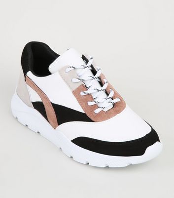 chunky colour block trainers