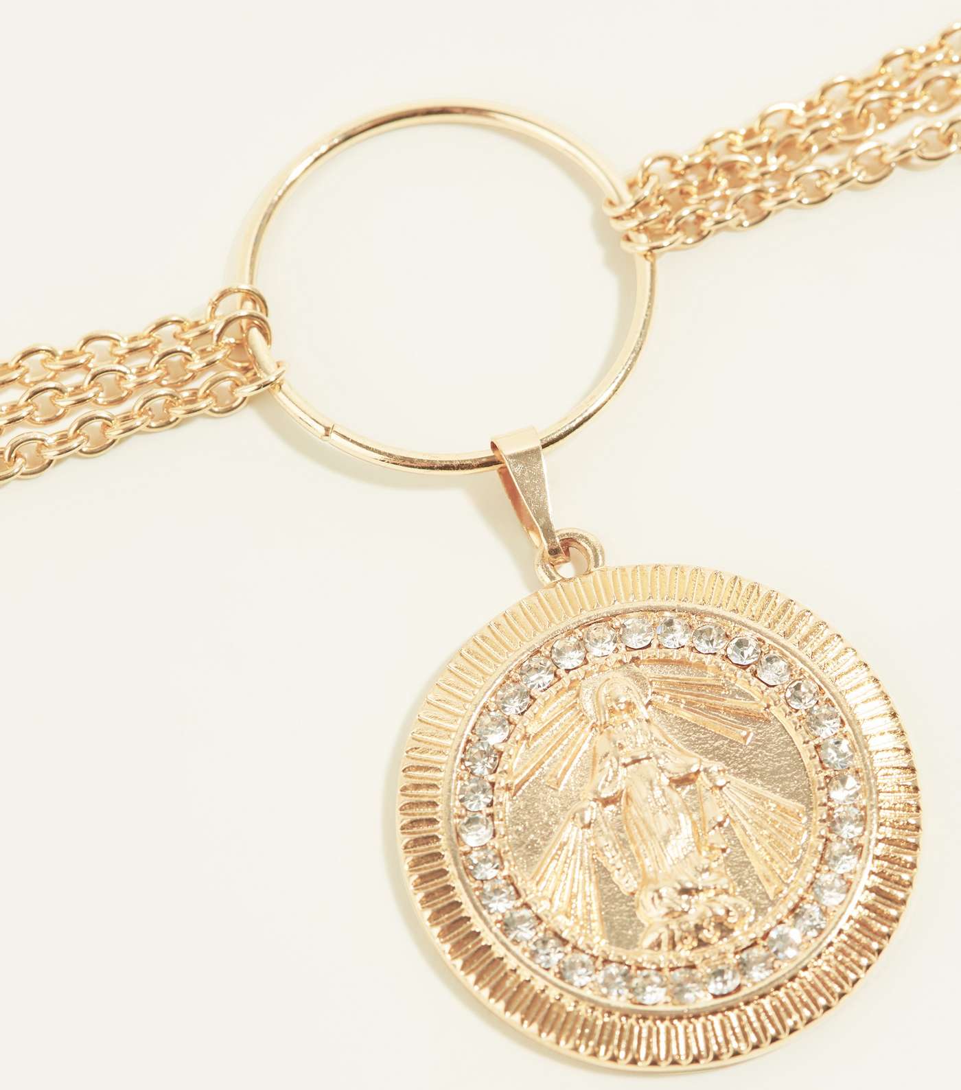 RE:BORN Gold Coin Ring Choker Necklace Image 3