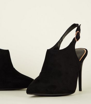 Black slingback outlet booties