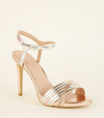 new look wide fit gold sandals