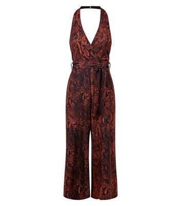 new look snake print jumpsuit